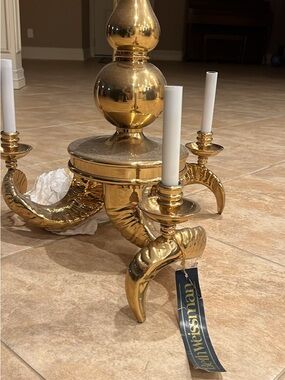 Weissman Shiny Gold Three-Arm chandlier